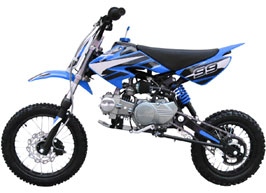 blue 4-stroke dirt bike