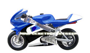 mini bike in blue and white